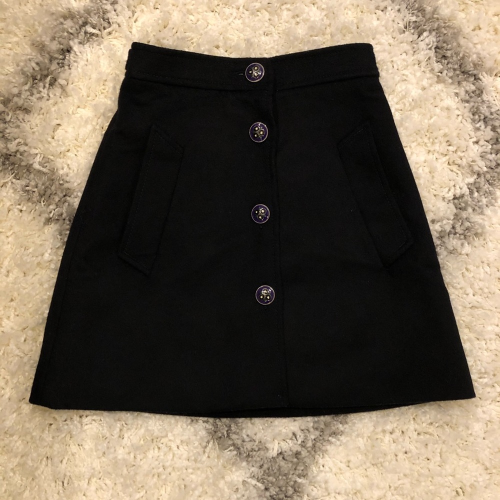 Miu Miu navy wool skirt